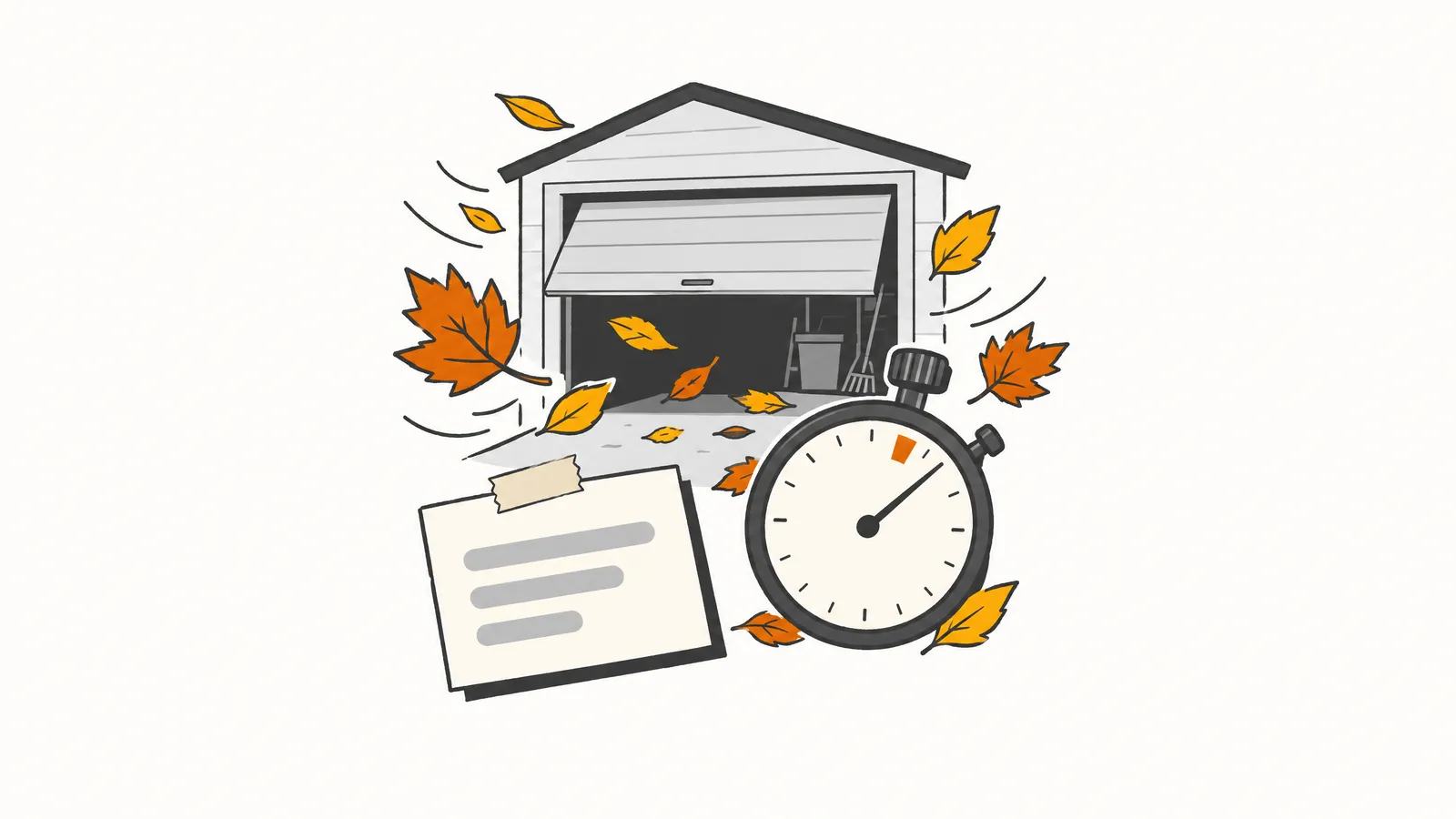 When one garage door job runs long on a busy fall day